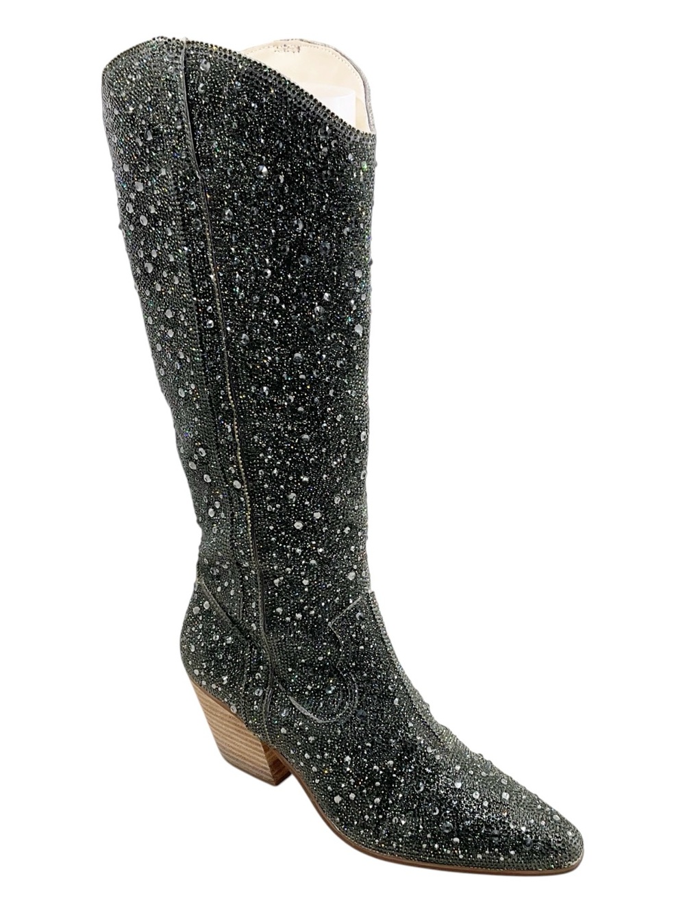 {Matisse}Taylor Gun Metal Rhinestone Western Boots
